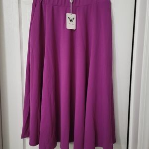 White Mark Tasmin flare midi skirt